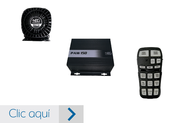 Intercomunicador para vehículos blindados, perifoneo y sirenas de 250watts